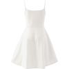 imageOYOANGLE Girls Spaghetti Straps Cami Dress Solid High Waist Flared Knee Length DressesWhite