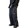 imageOYOANGLE Mens Cargo Track Pants Drawstring Elastic Waist Flap Pockets Hip Hop Baggy Harem PantsPure Black