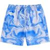 imageOYOANGLE Mens Graphic Print Drawstring Elastic Waist Shorts Casual Tie Dye Running Athletic Sport ShortsBlue