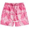 imageOYOANGLE Mens Graphic Print Drawstring Elastic Waist Shorts Casual Tie Dye Running Athletic Sport ShortsPink Multi