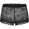 imageOYOANGLE Womens Floral Lace Sheer Elastic Waist Shorts Bow Knot See Through Y2k Boy Shorts PettipantsBlack