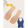 imageOYOANGLE Womens Clear Square Open Toe Sandals Pu Leather Flat Slide On Sandals Transparent Outdoor SlippersApricot