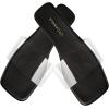 imageOYOANGLE Womens Clear Square Open Toe Sandals Pu Leather Flat Slide On Sandals Transparent Outdoor SlippersBlack