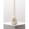 imageOYOANGLE Womens Crochet Chain Shoulder Bag Kiss Lock Boho Clutch Purse Handbags Woven Beach Crossbody BagsApricot