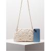 imageOYOANGLE Womens Crochet Chain Shoulder Bag Kiss Lock Boho Clutch Purse Handbags Woven Beach Crossbody BagsApricot