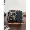 imageOYOANGLE Womens Flower Embroidery Clutch Purse Kiss Lock Shoulder Bags Evening HandbagBlack