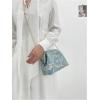 imageOYOANGLE Womens Flower Embroidery Clutch Purse Kiss Lock Shoulder Bags Evening HandbagBlue