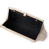 imageOYOANGLE Womens Kiss Lock Top Handle Solid Evening Bag Chain Shoulder Strap Glamorous Clutch PursesApricot