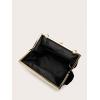 imageOYOANGLE Womens Kiss Lock Top Handle Solid Evening Bag Chain Shoulder Strap Glamorous Clutch PursesBlack