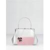 imageOYOANGLE Womens Kiss Lock Top Handle Solid Evening Bag Chain Shoulder Strap Glamorous Clutch PursesSilver