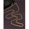 imageOYOANGLE Womens Metallic Chain Shoulder Bag Satin Evening Purse Tote Bags Zipper Formal Clutch HandbagsBlack