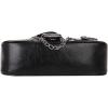 imageOYOANGLE Womens PU Leather Shoulder Bags Y2K Chain Decor Zipper Top Handle Handbags Small Underarm BagsBlack