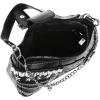 imageOYOANGLE Womens PU Leather Shoulder Bags Y2K Chain Decor Zipper Top Handle Handbags Small Underarm BagsBlack