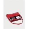 imageOYOANGLE Womens Pu Leather Flap Vintage Underarm Bags Top Handle Clutch Handbags Casual Mini Shoulder BagsRed