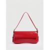imageOYOANGLE Womens Pu Leather Flap Vintage Underarm Bags Top Handle Clutch Handbags Casual Mini Shoulder BagsRed