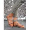imageOYOANGLE Womens Rhinestone Flat Sandals Fashion Slides Open Toe Slide Casual SlippersApricot Beige