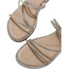 imageOYOANGLE Womens Rhinestone Flat Sandals Fashion Slides Open Toe Slide Casual SlippersApricot Silver