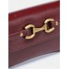 imageOYOANGLE Womens Vintage Leather Flap Shoulder Bags Buckled Decor Clutch Purse Handbags Elegant Underarm BagBurgundy