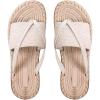 imageOYOANGLE Womens Corduroy Toe Post Single Band Thong Sandals Vacation Beach Casual Bohemian Flip FlopsApricot