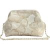 imageOYOANGLE Womens Flower Embroidery Clutch Purse Kiss Lock Shoulder Bags Evening HandbagGold