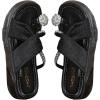imageOYOANGLE Womens Rhinestone Crossed Strap Toe Ring Sandals Comfy Platform Flip Flops Elegant Outdoor SlippersBlack