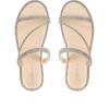 imageOYOANGLE Womens Rhinestone Flat Sandals Fashion Slides Open Toe Slide Casual SlippersBeige