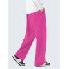 imageOYOANGLE Mens Drawstring Elastic Waist Baggy Sweatpants Y2K Loose Wide Leg Long Pants with PocketHot Pink