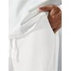 imageOYOANGLE Mens Drawstring Elastic Waist Baggy Sweatpants Y2K Loose Wide Leg Long Pants with PocketLight White
