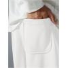 imageOYOANGLE Mens Drawstring Elastic Waist Baggy Sweatpants Y2K Loose Wide Leg Long Pants with PocketLight White