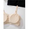 imageOYOANGLE Womens 5 Pack Bras Seamless Adjustable Straps Smoothing Wireless BralettesBlack Beige