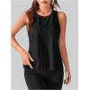 imageOYOANGLE Womens Sports Workout Tops Open Back Running Tank Top Racerback Casual Yoga Athletic ShirtsBlack