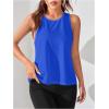 imageOYOANGLE Womens Sports Workout Tops Open Back Running Tank Top Racerback Casual Yoga Athletic ShirtsBlue