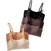 imageOYOANGLE Womens 5 Pack Bras Seamless Adjustable Straps Smoothing Wireless BralettesBlack Beige