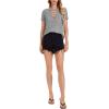 imageOYOANGLE Womens Cutout Deep V Neck Choker Tee Short Sleeve Summer Tunic Tops ShirtsLight Grey