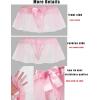 imageOYOANGLE Womens Mesh Babydoll Lingerie Cute Bow Tie Ruffle Lace Trim Thong Panty Low Rise UnderwearPink