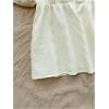 imageOYOANGLE Womens Textured Sweetheart Neck Blouses Puff Short Sleeve Ruffle Hem Cute Peplum TopsBeige