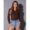 imageOYOANGLE Womens Mesh Sheer Long Sleeve Shirt See Through Button Down Blouse TopRoyal Blue