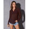 imageOYOANGLE Womens Mesh Sheer Long Sleeve Shirt See Through Button Down Blouse TopRoyal Blue
