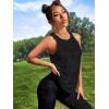 imageOYOANGLE Womens Camo Print Sleeveless Workout Shirts Exercise Running Tank Tops Active Gym TopsBlack