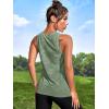 imageOYOANGLE Womens Camo Print Sleeveless Workout Shirts Exercise Running Tank Tops Active Gym TopsGreen