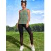 imageOYOANGLE Womens Camo Print Sleeveless Workout Shirts Exercise Running Tank Tops Active Gym TopsGreen