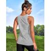 imageOYOANGLE Womens Camo Print Sleeveless Workout Shirts Exercise Running Tank Tops Active Gym TopsLight Grey