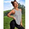 imageOYOANGLE Womens Camo Print Sleeveless Workout Shirts Exercise Running Tank Tops Active Gym TopsLight Grey