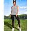 imageOYOANGLE Womens Camo Print Sleeveless Workout Shirts Exercise Running Tank Tops Active Gym TopsLight Grey