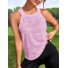 imageOYOANGLE Womens Camo Print Sleeveless Workout Shirts Exercise Running Tank Tops Active Gym TopsLight Pink