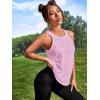 imageOYOANGLE Womens Camo Print Sleeveless Workout Shirts Exercise Running Tank Tops Active Gym TopsLight Pink
