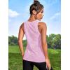 imageOYOANGLE Womens Camo Print Sleeveless Workout Shirts Exercise Running Tank Tops Active Gym TopsLight Pink