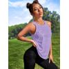 imageOYOANGLE Womens Camo Print Sleeveless Workout Shirts Exercise Running Tank Tops Active Gym TopsLilac Purple