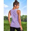 imageOYOANGLE Womens Camo Print Sleeveless Workout Shirts Exercise Running Tank Tops Active Gym TopsLilac Purple