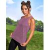 imageOYOANGLE Womens Camo Print Sleeveless Workout Shirts Exercise Running Tank Tops Active Gym TopsMauve Purple